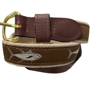 Zep-Pro Billfish Slam ribbon belt embroidered tuna brown ribbon tan canvas
36‎